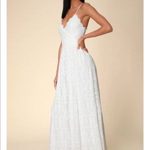 UNENDING LOVE WHITE LACE MAXI DRESS